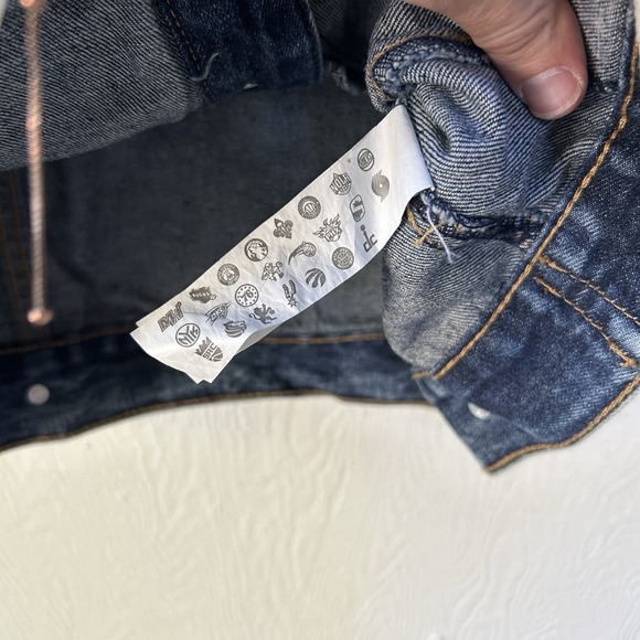 Vintage NBA Chicago Bulls Mens XL Jean‎ Denim 100% Cotton Vest Acid Washed NWT - Picture 7 of 9